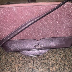 Kate Spade Glittery Pink Crossbody Bag